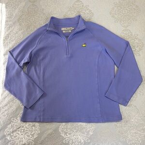 Magnolia Lane Masters Golf Quarter Zip Pullover Sweater Lavender Size Large